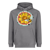 Storm bee and sunflower Heavyweight Hoodie - MaliasSmallBusiness