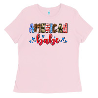 Bubblegum Pink American babe Ladies Tee - AdoDesignShop