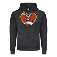 Vintage Black football heart Vintage Hoodie - texasbilliewilder