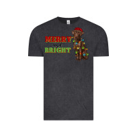 Vintage Black merry and bright labrador Vintage Tee - RanaPortraitStore