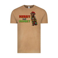 Vintage Camel merry and bright labrador Vintage Tee - RanaPortraitStore