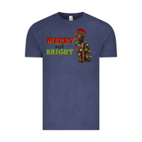 Vintage Denim merry and bright labrador Vintage Tee - RanaPortraitStore