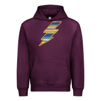 Mauve Wine Yellow Aztec Patterned Lightning Urban Hoodie - Bettercallsaul