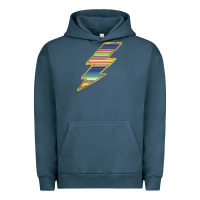 Pigment Midnight Navy Yellow Aztec Patterned Lightning Urban Hoodie - Bettercallsaul