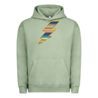Pigment Oil Green Yellow Aztec Patterned Lightning Urban Hoodie - Bettercallsaul