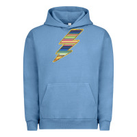 Pigment Pebble Blue Yellow Aztec Patterned Lightning Urban Hoodie - Bettercallsaul
