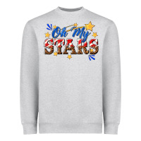 Heather Grey oh my stars Heavyweight Sweatshirt - texasbilliewilder
