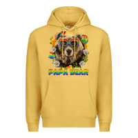 Antique Gold Papa Bear Pride LGBTQ+ Premium Hoodie - BundleAndBundleShop