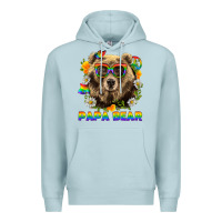 Blue Mist Papa Bear Pride LGBTQ+ Premium Hoodie - BundleAndBundleShop