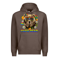 Coffee Papa Bear Pride LGBTQ+ Premium Hoodie - BundleAndBundleShop