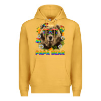 Mustard Papa Bear Pride LGBTQ+ Premium Hoodie - BundleAndBundleShop