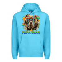 Ocean Blue Papa Bear Pride LGBTQ+ Premium Hoodie - BundleAndBundleShop