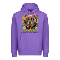 Purple Papa Bear Pride LGBTQ+ Premium Hoodie - BundleAndBundleShop