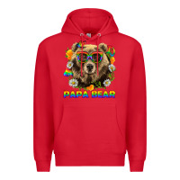 Red Papa Bear Pride LGBTQ+ Premium Hoodie - BundleAndBundleShop