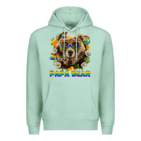 Seafoam Papa Bear Pride LGBTQ+ Premium Hoodie - BundleAndBundleShop