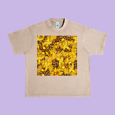 Childhood Cancer Butterfly Urban Heavy Tee Designed By Texasbilliewilder