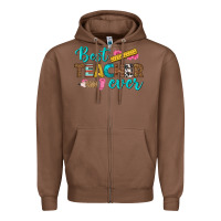 Chestnut best teacher ever Zipper Hoodie - BundleAndBundleShop