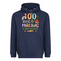 Navy 100 days of making a difference Heavyweight Hoodie - MaliasSmallBusiness