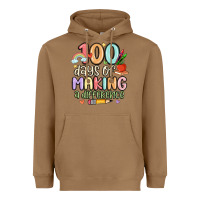 Toasted Coconut 100 days of making a difference Heavyweight Hoodie - MaliasSmallBusiness