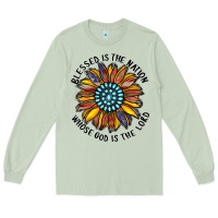 Matcha blessed is the nation whose god is the lord Long Sleeve Tee - CowhideDigitalArt