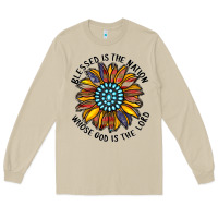 Mushroom blessed is the nation whose god is the lord Long Sleeve Tee - CowhideDigitalArt