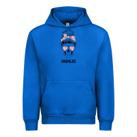 Cobalt Pink Flower Mom Skull Urban Hoodie - Bettercallsaul
