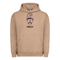 Pigment Burro Pink Flower Mom Skull Urban Hoodie - Bettercallsaul