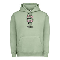 Pigment Oil Green Pink Flower Mom Skull Urban Hoodie - Bettercallsaul