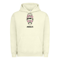 Pigment Pistachio Pink Flower Mom Skull Urban Hoodie - Bettercallsaul