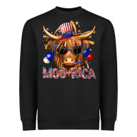 Black moorica with cow billie wilder Heavyweight Sweatshirt - texasbilliewilder