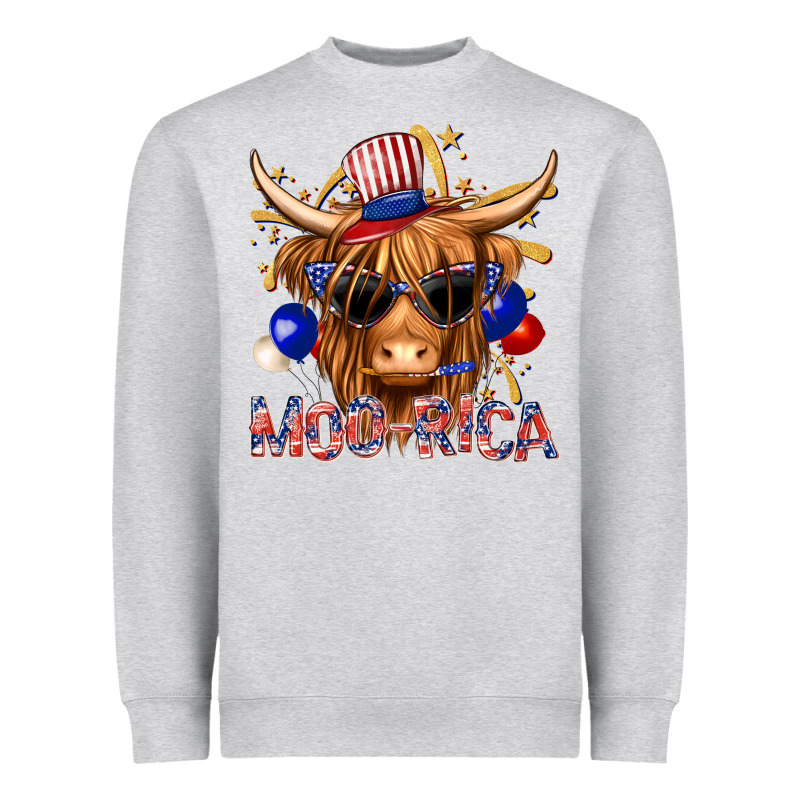 Moorica With Cow Billie Wilder Heavyweight Sweatshirt by texasbilliewilder | Teevron