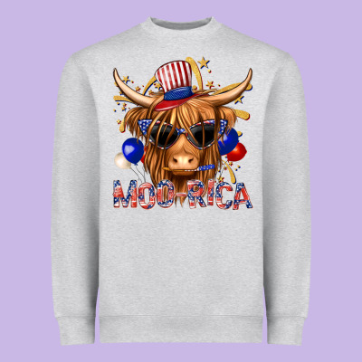 Heavyweight Sweatshirt moorica with cow billie wilder