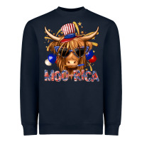 Navy moorica with cow billie wilder Heavyweight Sweatshirt - texasbilliewilder