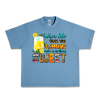 Pebble Blue when life gives you lemons make someting sweet Urban Heavy Tee - Zillion Design Studio