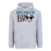 Heather Grey holy cow i'm bro Heavyweight Hoodie - MaliasSmallBusiness