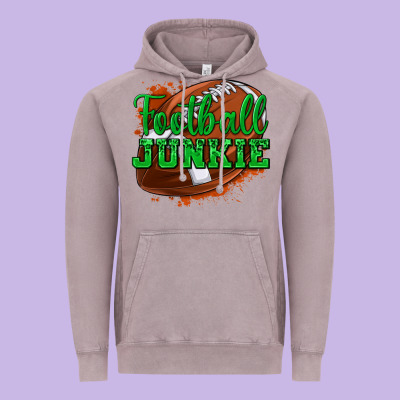 Football Junkie Vintage Hoodie Designed By Texasbilliewilder