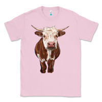 Bubblegum Pink hereford cow Classic Tee - RanaPortraitStore