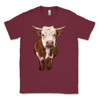 Burgundy hereford cow Classic Tee - RanaPortraitStore