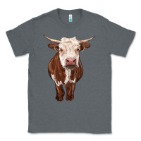 Charcoal Heather hereford cow Classic Tee - RanaPortraitStore