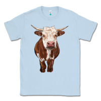 Dusty Blue hereford cow Classic Tee - RanaPortraitStore