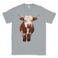 Heather Grey hereford cow Classic Tee - RanaPortraitStore