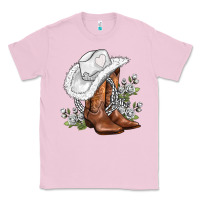 Bubblegum Pink white  cowgirl  and roses Classic Tee - AdoDesignShop