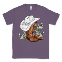 Lavender white  cowgirl  and roses Classic Tee - AdoDesignShop