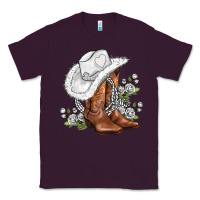Plum white  cowgirl  and roses Classic Tee - AdoDesignShop