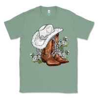 Sage white  cowgirl  and roses Classic Tee - AdoDesignShop