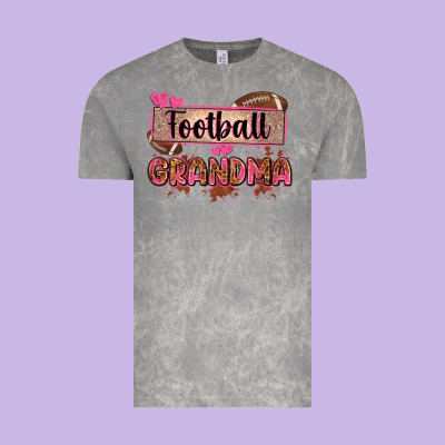 Football Grandma With Leopard Vintage Tee Designed By Zillion Design Studio