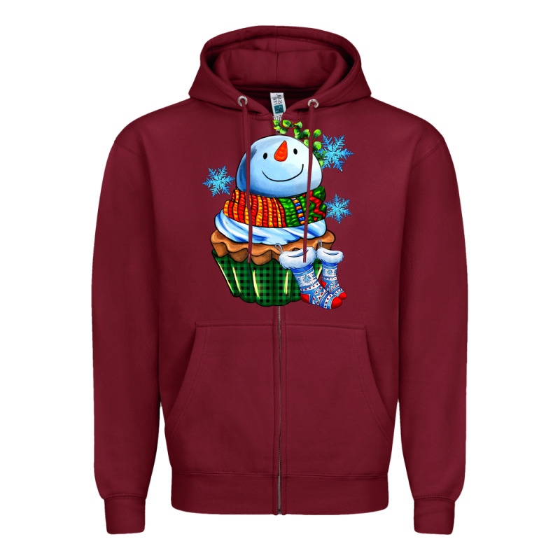 Snowman Cupcake Zipper Hoodie by AdoDesignShop | Teevron