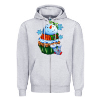 Heather Grey snowman cupcake Zipper Hoodie - AdoDesignShop