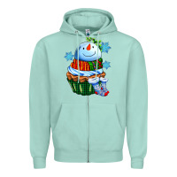 Seafoam snowman cupcake Zipper Hoodie - AdoDesignShop