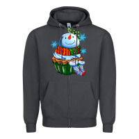 Smoke snowman cupcake Zipper Hoodie - AdoDesignShop